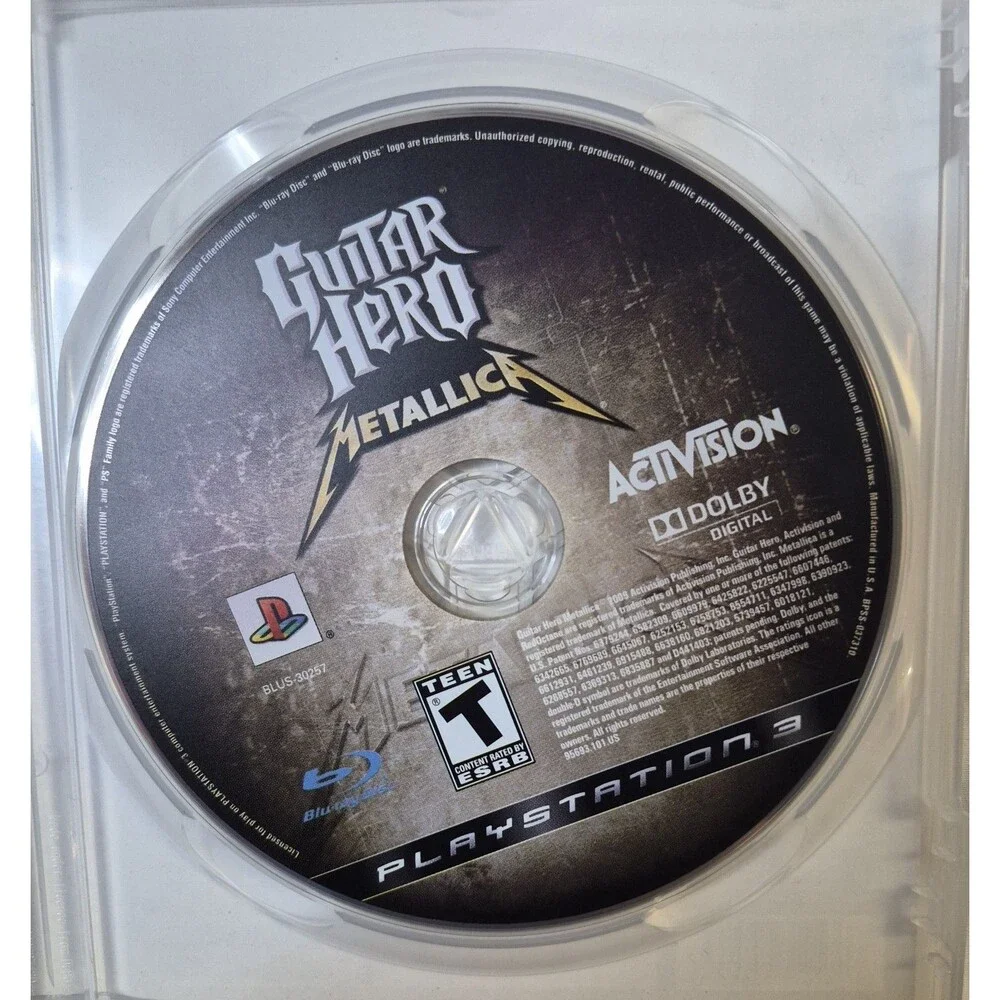 Playstation 3 Guitar Hero METALLICA Over 20 Guest Acts Boxed With Instructions